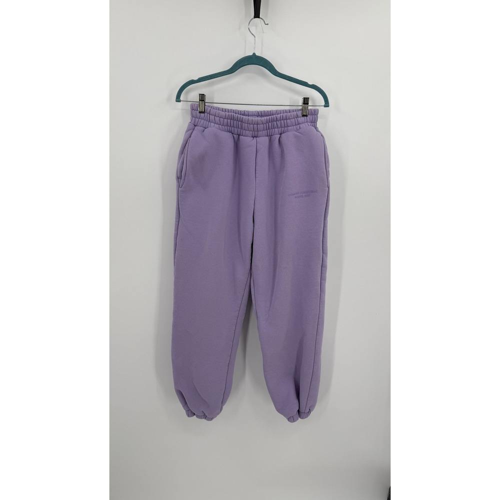 Comfrt Pastel Edit Lavender Purple Fleece Jogger Sweatpants Womens Medium - Picture 2 of 5